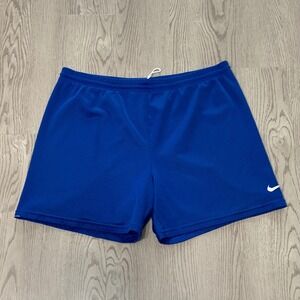 Vintage 90s Nike Mesh Athletic Shorts Royal Blue‎ Basketball Gym XL White Tag